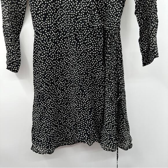 Reformation Gjelina Long Sleeve Wrap Mini Dress in Nebraska Ditsy Floral Print S - Picture 4 of 11